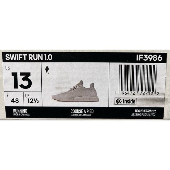 Mens Size 13 Adidas Swift Run 1 IF3986 Lucid lemon Running Shoes IF3986 - Picture 5 of 5